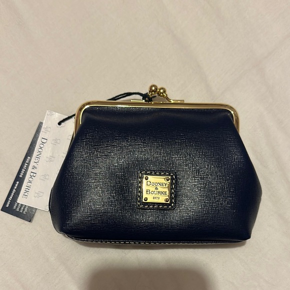 Dooney & Bourke Black and Blue Leather Wristlets - Picture 7 of 12